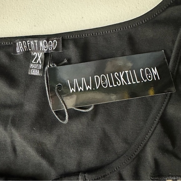 NWT Dolls Kill Current Mood Cropped Long Sleeve Cardigan 2X - Picture 2 of 6